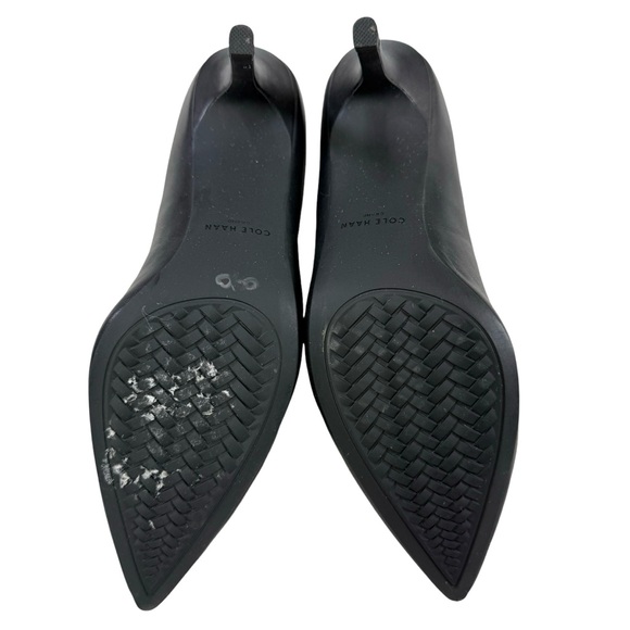 Cole Haan Go To Park Black Leather Almond Toe Pumps Size 5.5B - Picture 9 of 16